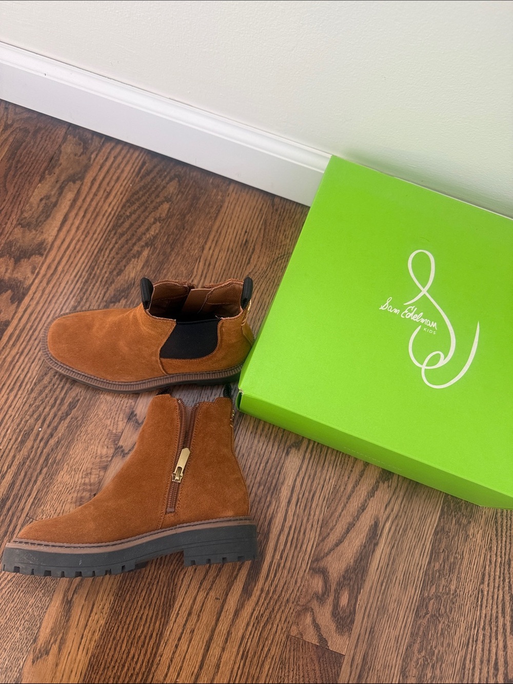 GIRLS SIZE 13 Sam Edelman Suede Laguna kids brown boots